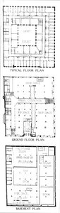 Floor plans, the SW Straus & Co Building, Chicago, Illinois, 1924