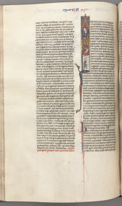 Fol. 174v, Ezra, historiated initial I, Cyrus directing the building of the Temple by Unbekannt