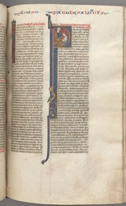Proverbs, Historiated Initial P, Solomon Instructing Rehoboam by Unbekannt