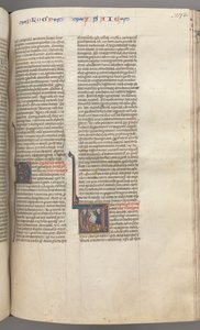 Isaiah, historiated initial V, the martyrdom of Isaiah by Unbekannt