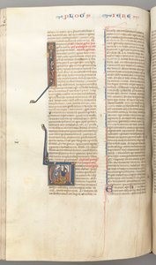 Jeremiah, Historiated Initial V, the Stoning of Jeremiah by Unbekannt