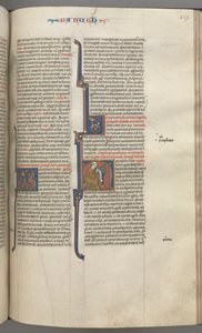 Fol. 317r, Baruch, Historiated Initial H, Baruch Seated at a Desk Writing on a Scroll by Unbekannt