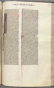 Fol. 365r, Zachariah, Historiated Initial I, Zachariah Standing with a Scroll, c. 1275-1300 by Unbekannt