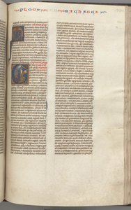 Maccabees I, historiated initial E, Mathathias Slaying the Idolatrous Jew, fol. 370r by Unbekannt