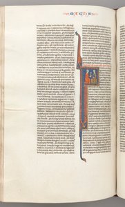 Maccabees II, historiated initial F, a golden chalice presented to a Jew by Unbekannt