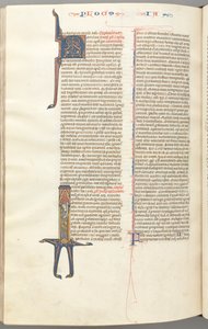 James, Historiated Initial I, James Standing with a Scroll, c. 1275-1300 by Unbekannt