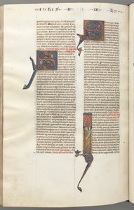 Jude, historiated initial I, Jude standing with a scroll, c. 1275-1300 by Unbekannt