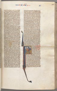 Kings I, Historiated Initial F, Elkanah and Hannah Kneeling Before an Altar, c. 1275-13 (detail) by Unbekannt