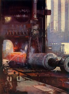 Forging a Propeller Shaft for a Large Liner, c1930