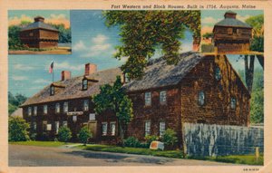 Fort Western and Block Houses, Augusta, Maine by Unbekannt