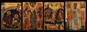Four Icons from a Pair of Doors Panels by Unbekannt