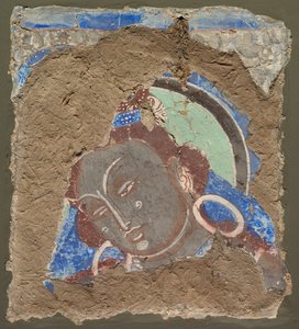 Fragment with a Head of Bodhisattva, 600-650 by Unbekannt
