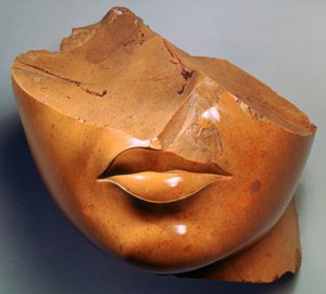 Fragmentary Head of a Queen, Reign of Akhenaten, Egyptian, 18th Dynasty