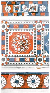 Fragments of Mural Paintings, Palace of Tukulti-Ninurta I, Kar-Tukulti-Ninurta, Assyria, 1928