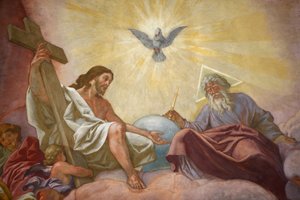 Franciscan Church of Vienna. Jesus, God, and the Holy Spirit, Vienna, Austria by Unbekannt