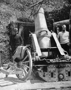 French 270 heavy artillery mortar, Artois, France, World War I
