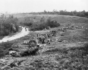 French 75th Artillery Battery, Aisne, France, 18 July 1918