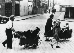 French Refugees Returning Home After the Fall of France to the Germans, July 1940