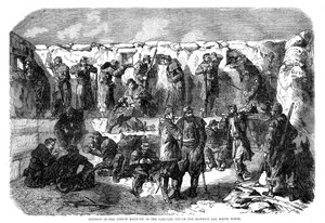 French rifle pit in the parallel before the mamelon and white tower, Sevastopol, Crimean War by Unbekannt