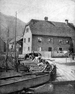 French Soldiers Doing Their Laundry, World War I