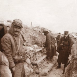French soldiers in the trenches, Perthes, northern France
