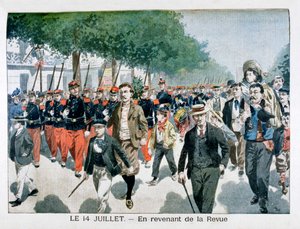 French Soldiers Returning from the Review on 14th July, 1901 by Unbekannt