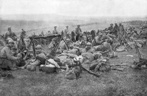 French Troops at Rest, Verdun, France