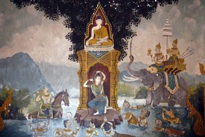 Fresco Depicting a Scene of the Buddha