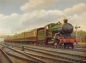 G.W.R. Cornish Riviera Limited Express at Full Speed, Engine Pendennis Castle