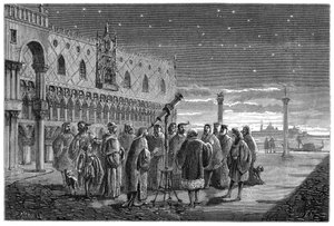 Galileo Demonstrating His Telescope, Venice, 1609 by Unbekannt