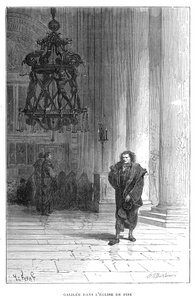 Galileo observing the swaying of the chandelier in Pisa Cathedral, c1584 1870 by Unbekannt