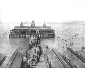 Garfield Beach, Great Salt Lake, Utah, USA, c. 1900