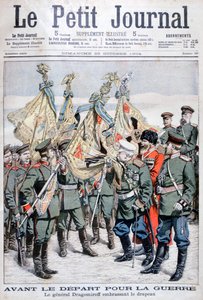 General Dragomirov Kisses the Flag Before Troops Depart for the Russo-Japanese War, 1904 by Unbekannt