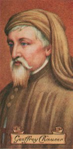 Geoffrey Chaucer, taken from a series of cigarette cards