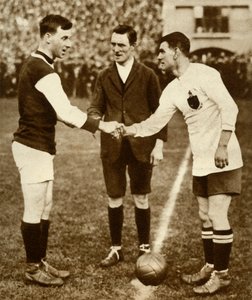 George Kay and Joe Smith before kick-off, FA Cup Final, Wembley Stadium, London