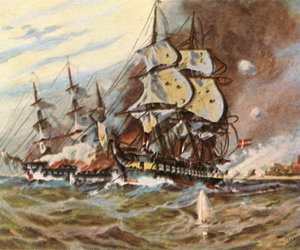 German battery attack from the beach at Eckernförde, 5 April 1849, 1936