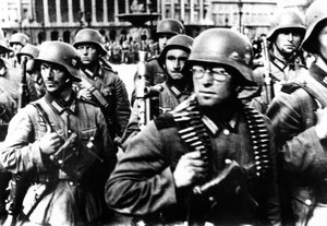 German Soldiers Marching in Paris, 14 June 1940