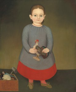 Girl with Toy Rooster, c. 1840