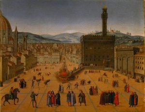 Execution of Girolamo Savonarola on the Piazza della Signoria in Florence, 1498