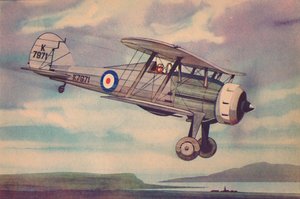 Gloster Gladiator Fighter Biplane by Unbekannt
