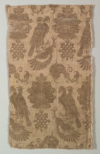 Gold-patterned Silk with Falcons and Heraldry, 1360-1400 by Unbekannt