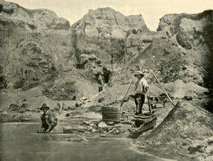 Gold Diggers at Work near Beechworth, Victoria