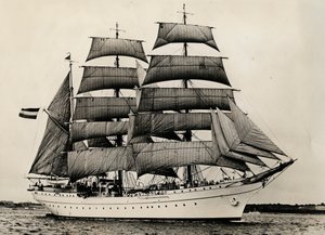 Gorch Fock for the first time under full sail, 1933 by Unbekannt