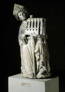 Gothic art: representation of Jean Tissandier, bishop of Rieux-Volvestre as a donor