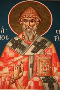 Saint Spiridon, Greek Orthodox Icon, Thessaloniki, Greece by Unbekannt