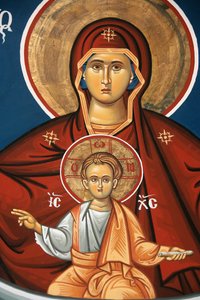 Virgin and Child, Greek Orthodox Icon, Thessaloniki, Greece by Unbekannt