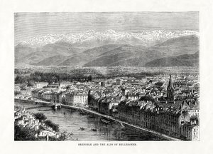 Grenoble and the Alps of Belledonne, France, 1879 by Unbekannt
