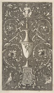 Grotesque with a vase, birds and acanthus scrolls, ca. 1515-1600 by Unbekannt