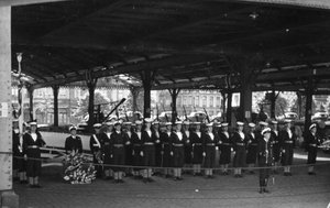 Guard of Honour from HMS Sirius, Antwerp, c1946-c1949