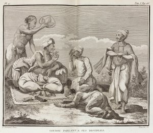 Guru and His Disciples, India by Unbekannt